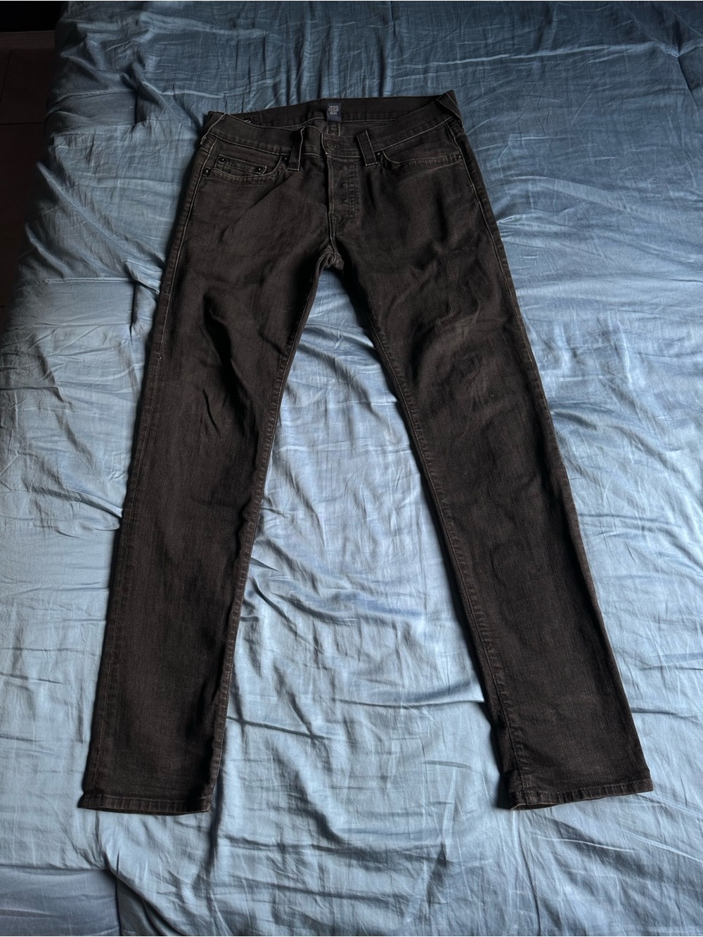 True Religion Men's Black Slim Straight Jeans